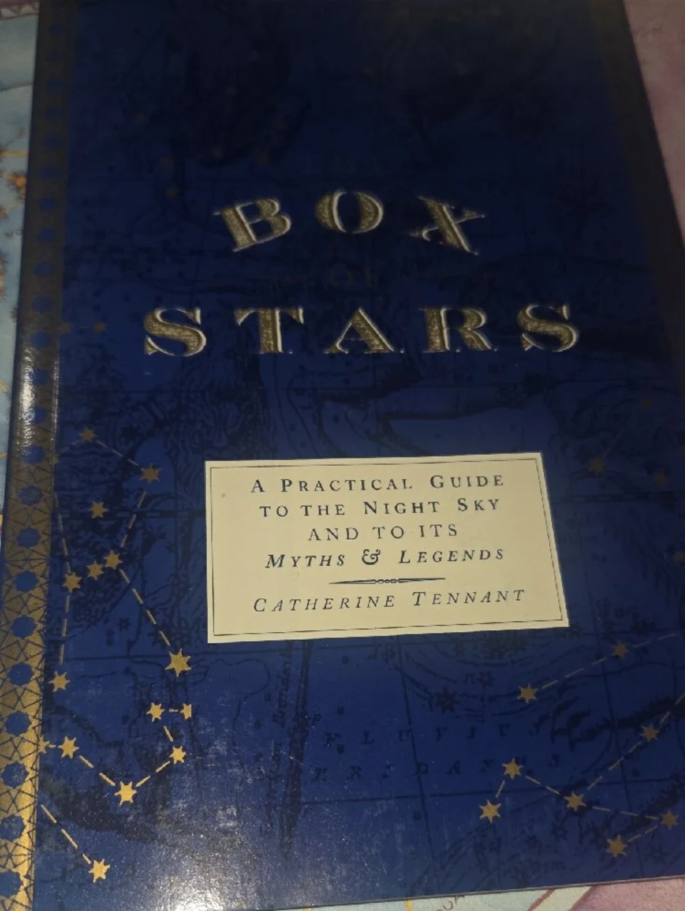 The Box of Stars Decorative Book — Navy with Gold Foil